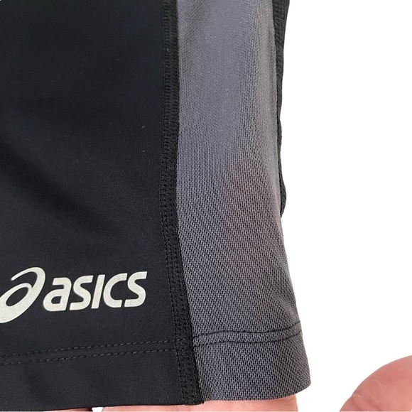 ASICS Capri Leggings Black Gray SZ Med - Picture 3 of 6